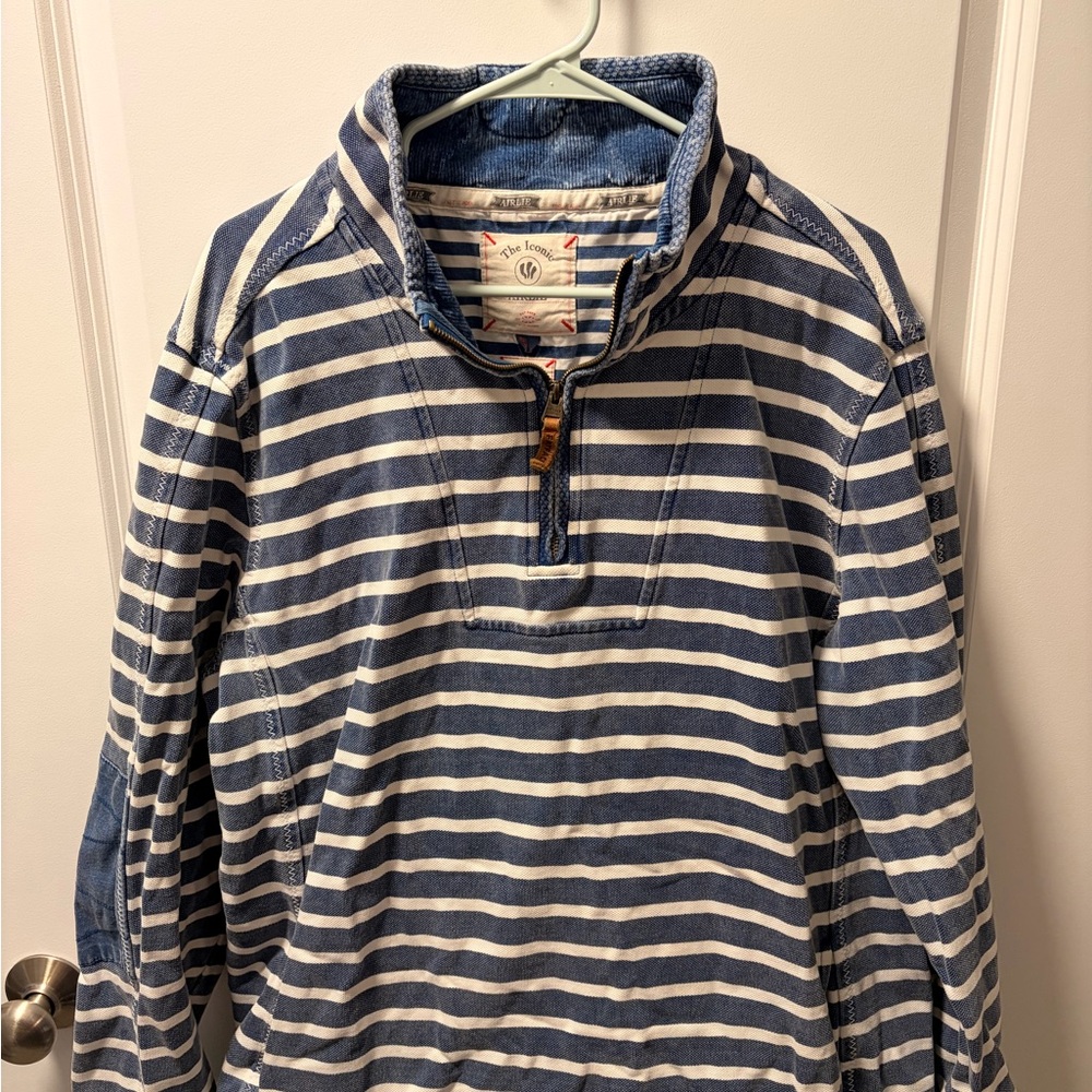 Fat Face Blue and White Airlie Striped Sweatshirt